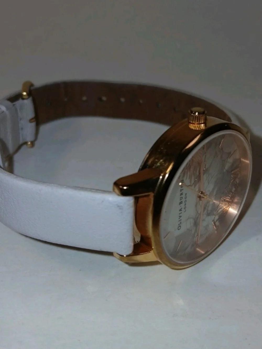 Olivia Burton Abstract Florals Watch With SilverWhite Tone Face & Grey Band 34mm